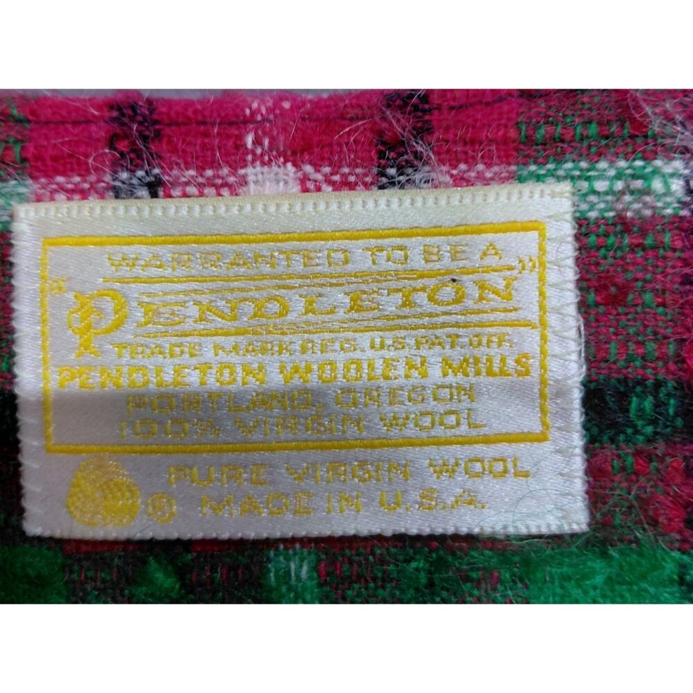 Pendleton Virgin Wool Plaid Jacket Red Long Sleev… - image 7